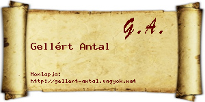 Gellért Antal névjegykártya
